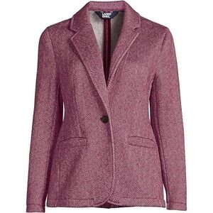 Lands End Sweater Fleece Blazer Jacket